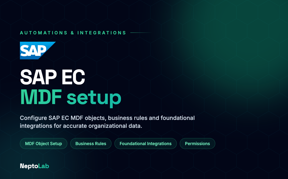 SAP EC MDF setup