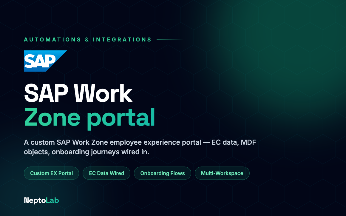 SAP Work Zone portal